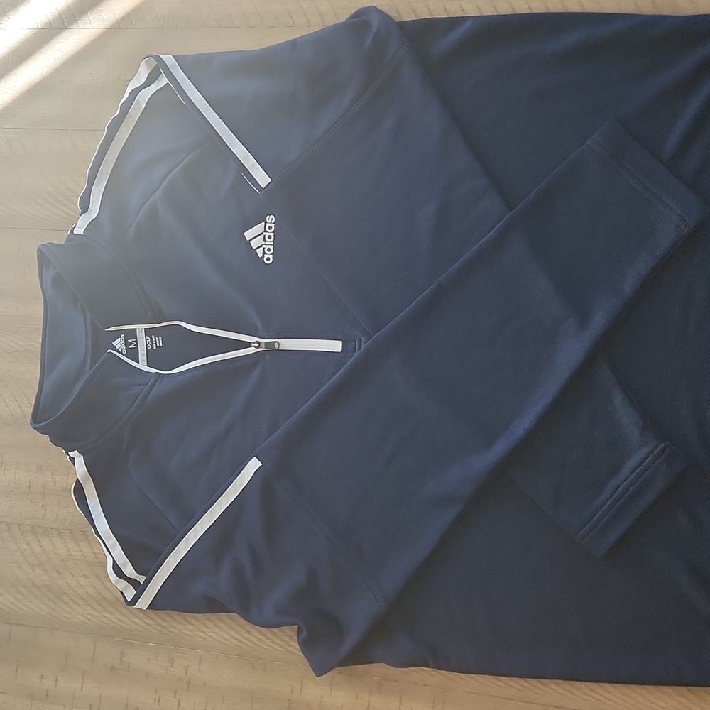 Adidas golf Light weight navy long sleeve quarter zip